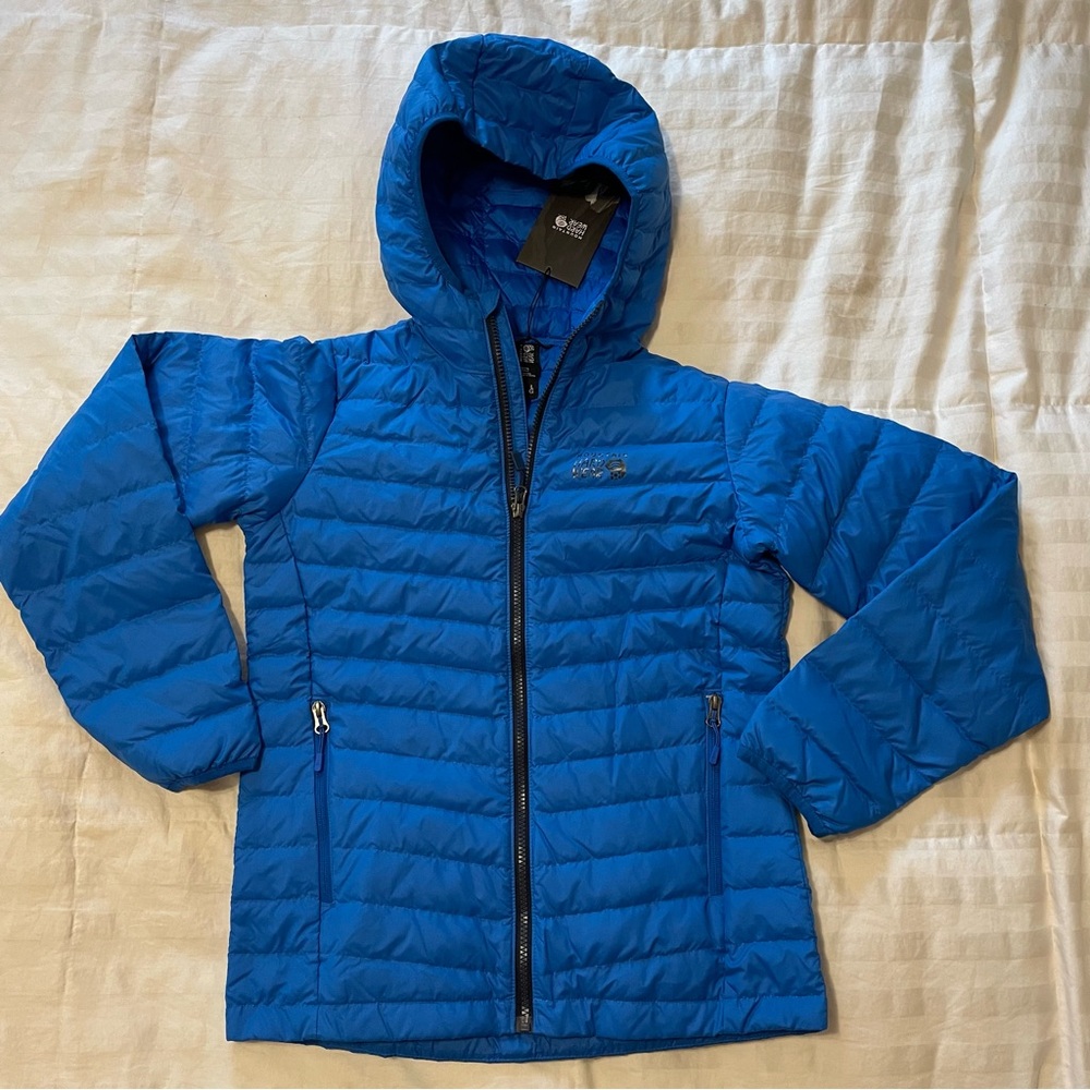 Mountain Hardwear Kids Vibrant Blue Hooded Puffer Jacket